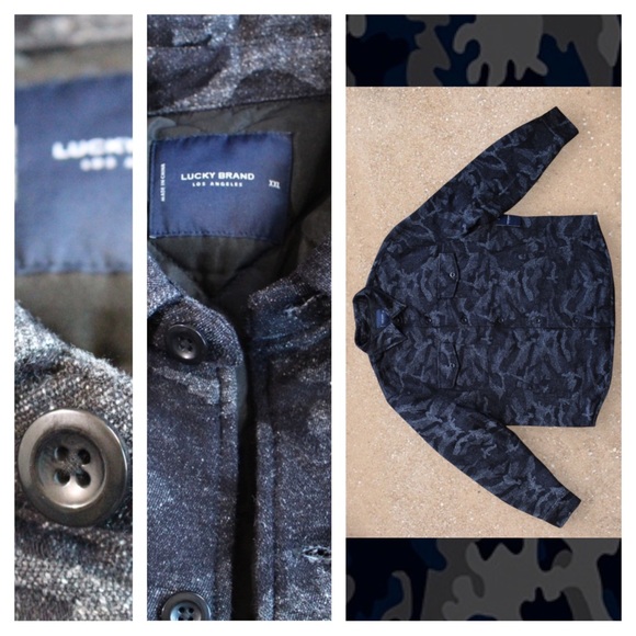Lucky Brand Camouflage Button Down Shirt Jacket - Picture 5 of 14